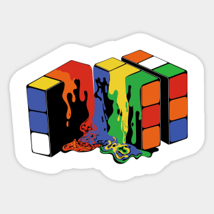 melting rubiks cube Sticker